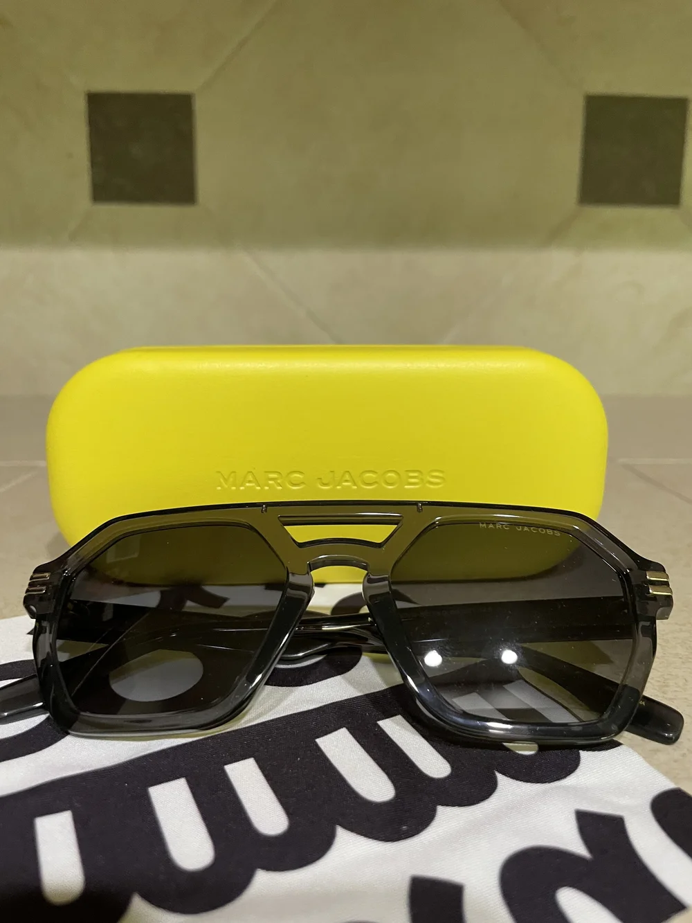 Marc Jacobs Men's Black Geometric Sunglasses